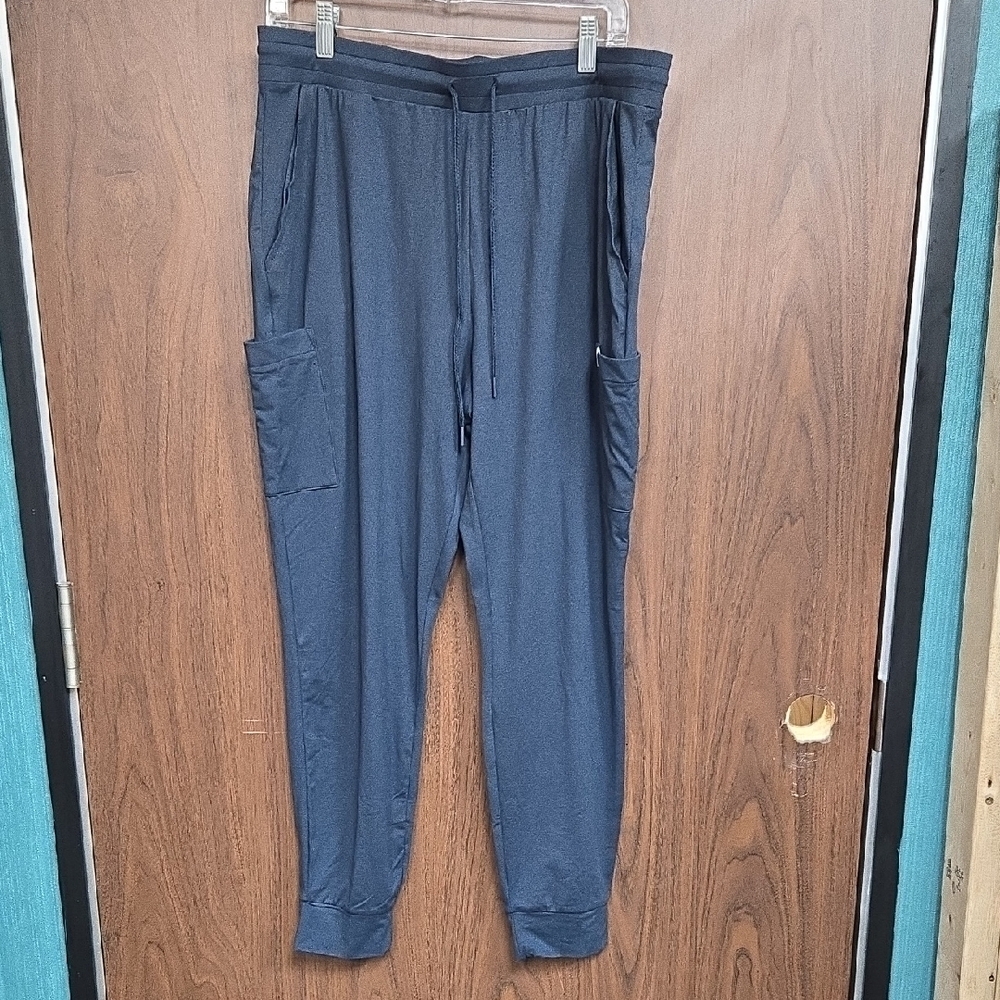 Frank & Oak Size S Navy Blue High Waisted Cargo Jogger Pant